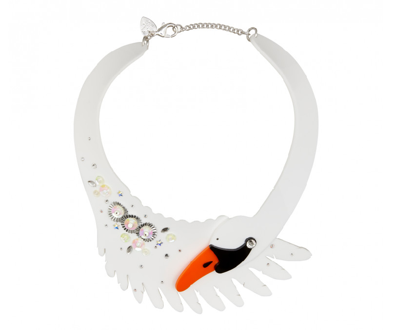 Swan Lake statement necklace, £225, by Tatty Devine